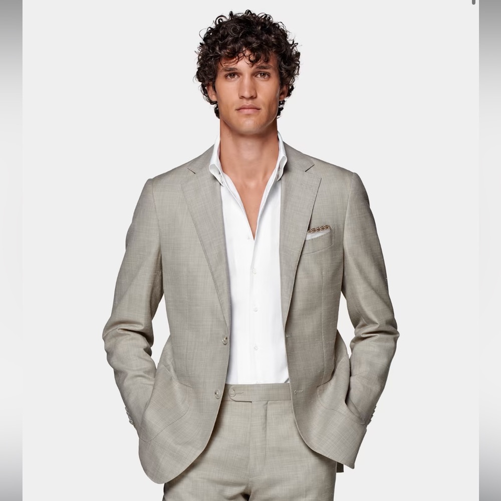 NWT Suit Supply Sand Havana Suit Jacket (Wool Silk Linen)